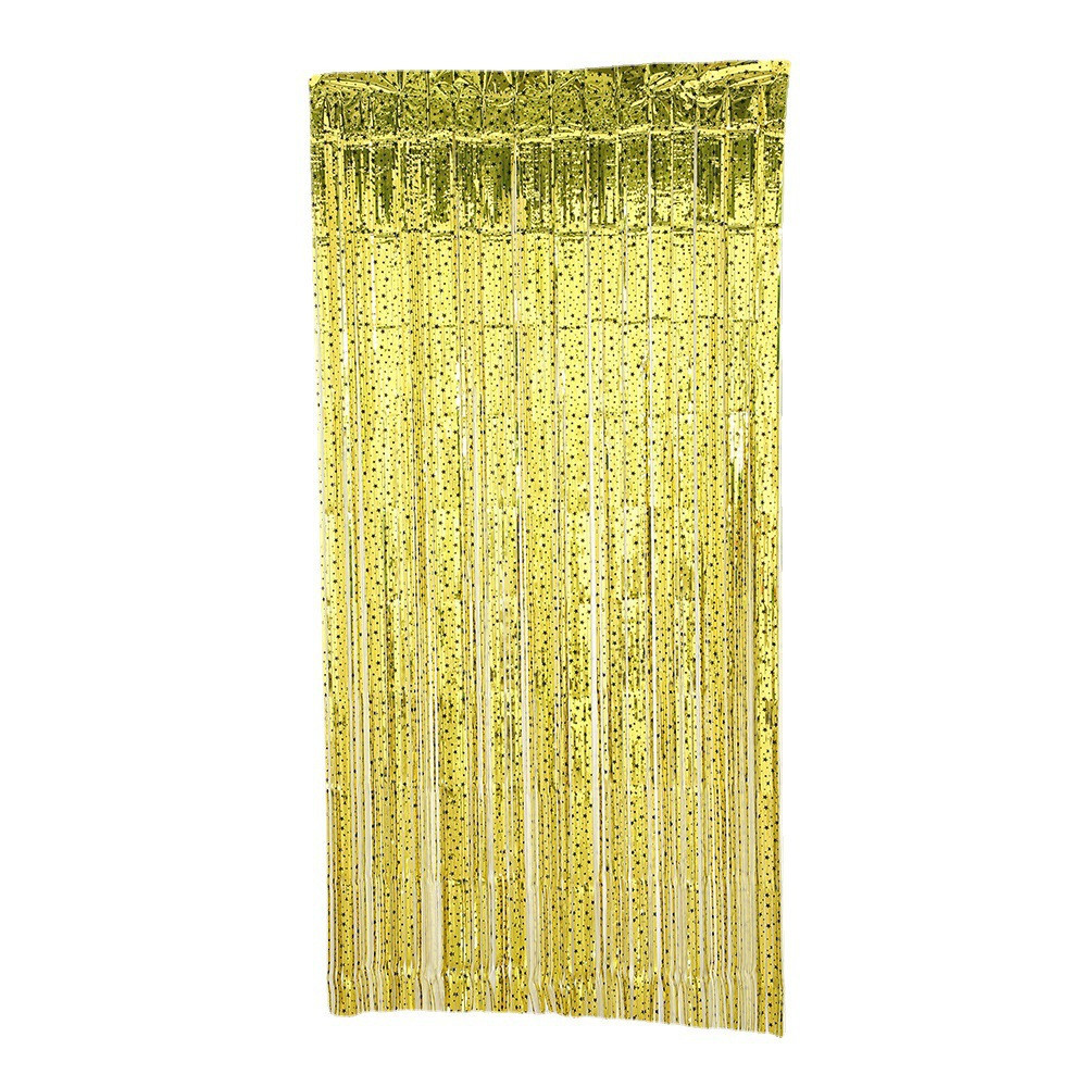 Дощик для фотозони з принтом зірочок 2 м на 1 м золотистий Київ - фото 3