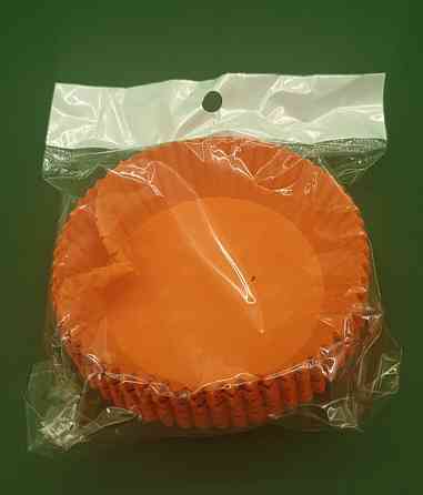 Тартолетка для кексів "Кругла помаранчева"D71 H22 (100шт)/9/ (1 уп.) Харків