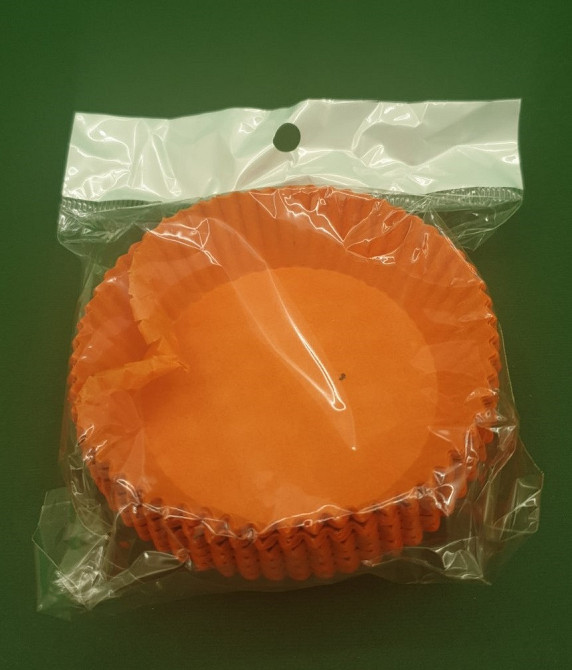 Тартолетка для кексів "Кругла помаранчева"D71 H22 (100шт)/9/ (1 уп.) Харків - фото 1