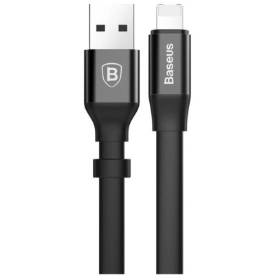 Дата кабель USB 2.0 AM to Lightning 0.23m 2A black Baseus (CALMBJ-B01) Вінниця - фото 1