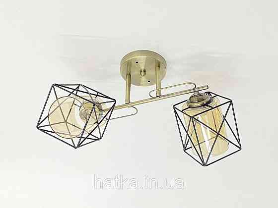 Люстра на два плафони 91207/2 бронза+чорний Київ