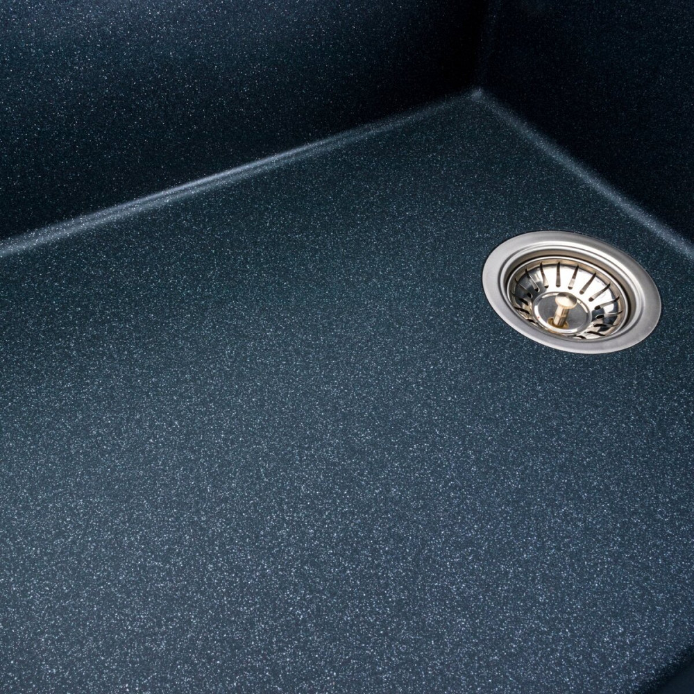 Гранітна мийка для кухні VALESO 8650 DIAMOND матова (антрацит) Коломыя - изображение 3