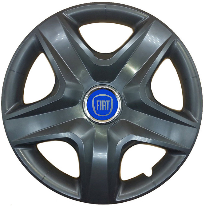 Автомобільні модельні ковпаки R16 SJS Fiat (синій) 418 4шт, чорні Київ - фото 1