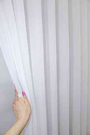 Тюль VR-Textil н101 Шифон однотонний Білий 600х265 см (41-072) Київ