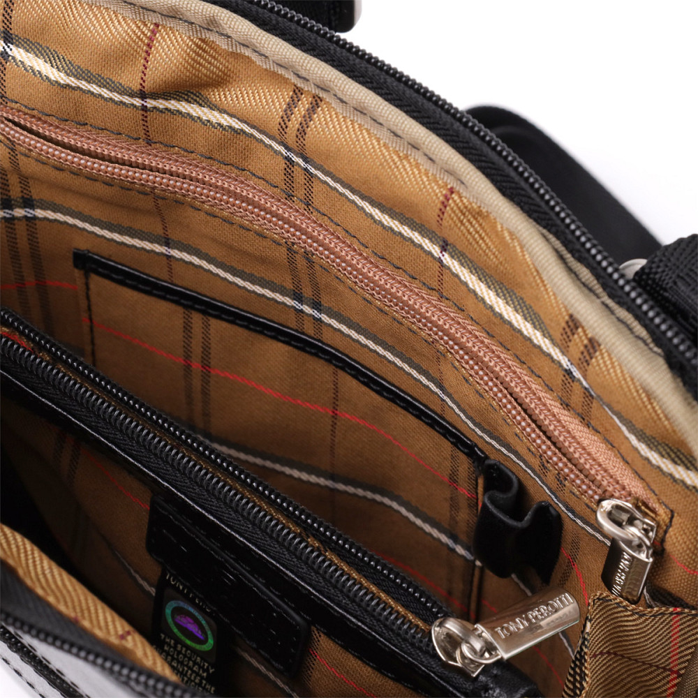 Мужская сумка через плечо из гладкой натуральной кожи Tony Perotti 20855_1 (9137-20 nero) Черный Киев - изображение 7