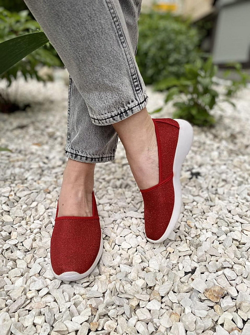 No brend Сліпони жіночі Z1900-2 червоні (літо, тканина) (1363) Коломия - фото 7