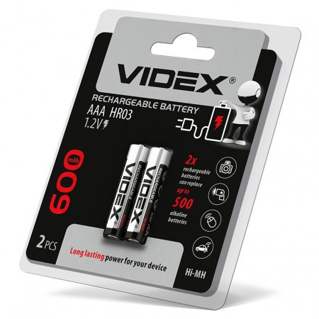 Аккумулятор VIDEX HR03 AAA Ni-MH 600mAh 1.2V 1 шт. Днепр - изображение 1