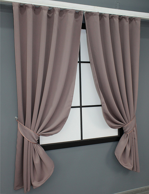Комплект коротких штор VR-Textil Bagema Rvs № 1245ш Пудровий 130х170 см 2 шт (35-0025) Київ - фото 2