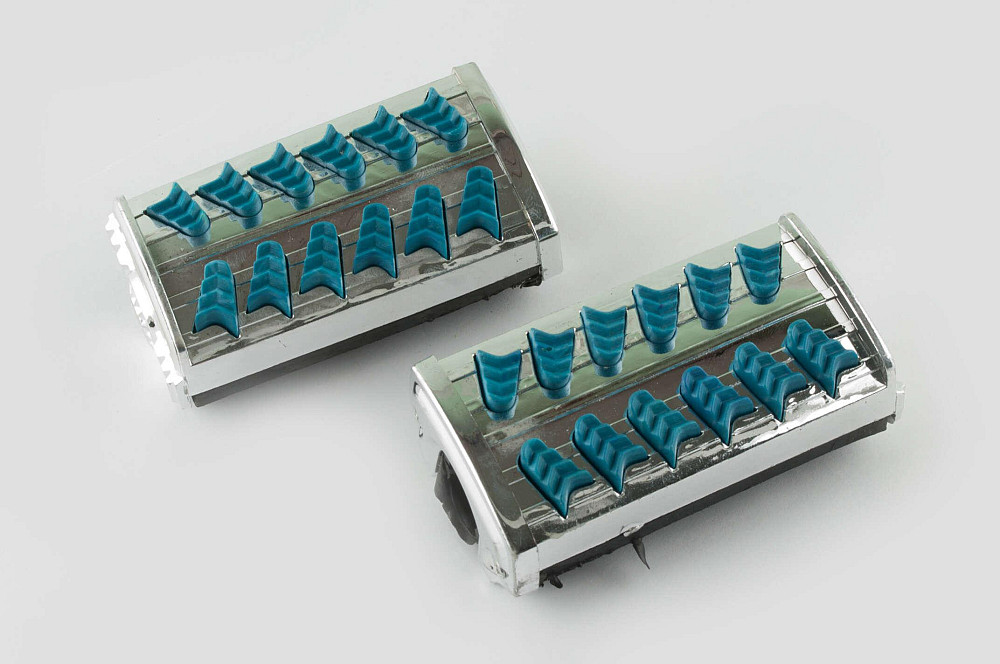 Гумки підніжок водія Delta (сині із хромованою вставкою mod:1) XJB Київ - фото 1