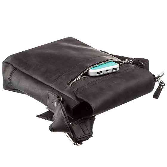 Сумка чоловіча SHVIGEL 11171 шкіряна Чорна Київ