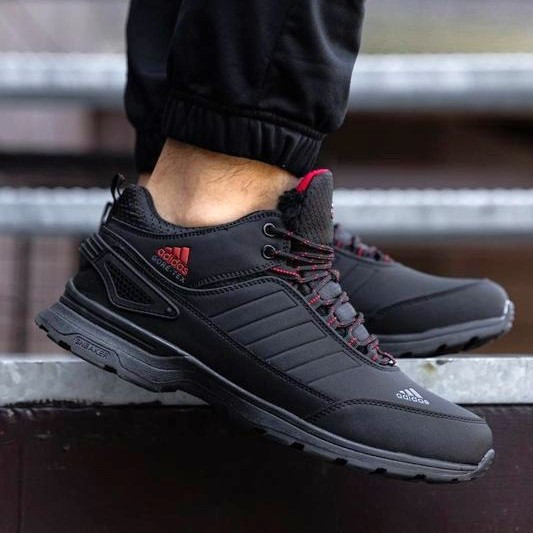 Зимові Кросівки Adidas GORE-TEX Чоловічі Чорні з МЕХОМ Черевики Адідас Гортекс (розміри: 42,43,44) ВідеоОбзор Дніпро - фото 3