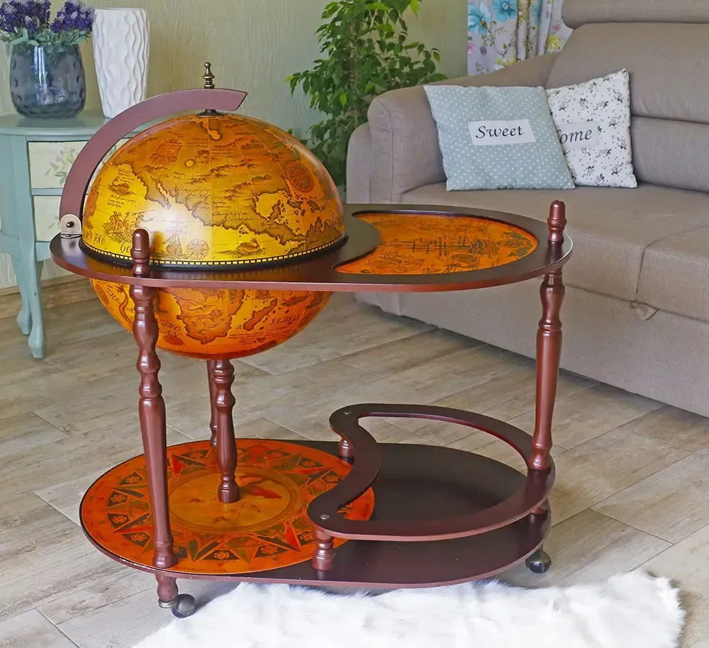 Глобус бар со столиком Старинные карты коричневый сфера 42 см Гранд Презент mastersem Киев - изображение 3