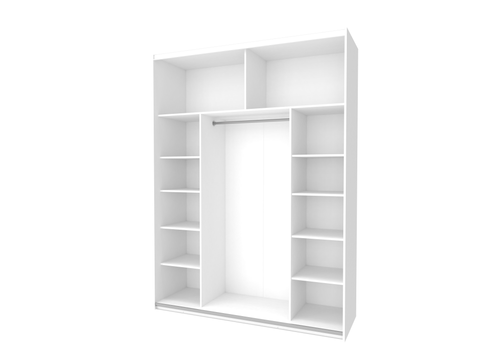 Шафа-купе двохдверна Doros G-Caiser 180х60х240 см Білий/Дуб евок (DRS-011007) Дніпро - фото 2