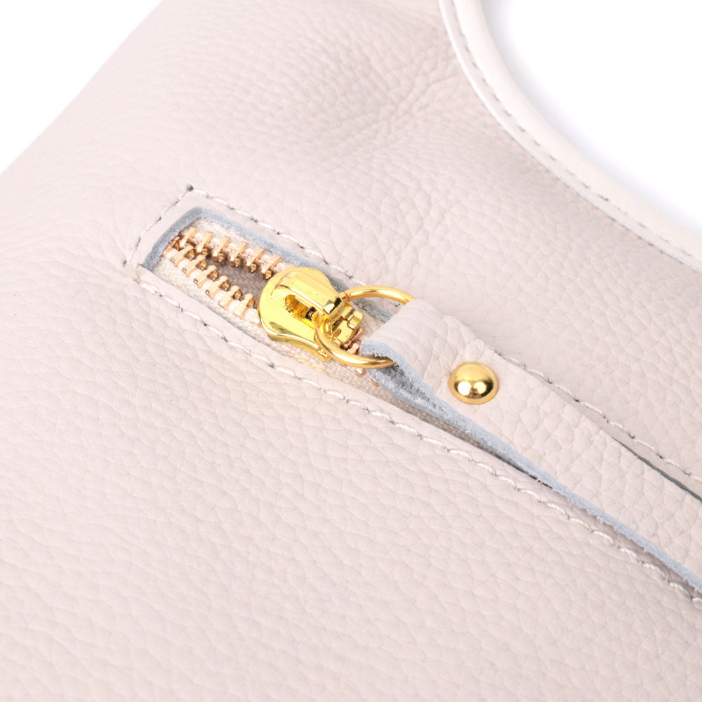 Удобная женская сумка на плечо из натуральной кожи Vintage 22628 Белая Киев - изображение 6