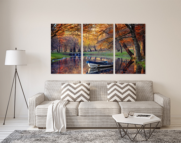 Модульная картина в гостиную / спальню  Гірський   ліс    ART-289_3A 70х130 см Киев - изображение 2