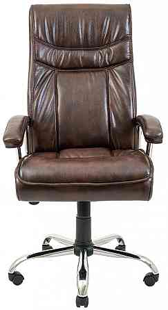 Офісне Крісло Керівника Richman Burgas Titan Dark Brown Хром М3 MultiBlock Коричневий Київ