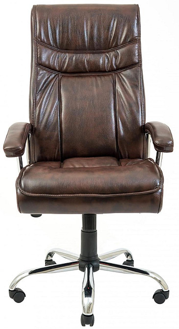 Офісне Крісло Керівника Richman Burgas Titan Dark Brown Хром М3 MultiBlock Коричневий Київ - фото 2