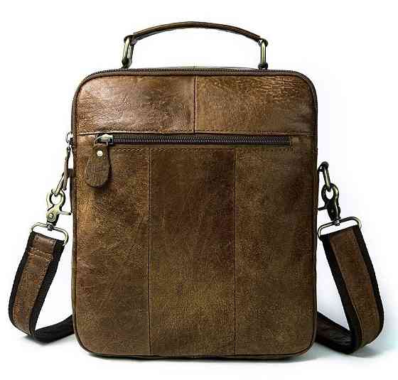 Cумка с эффектами старины мужская Vintage 14673 Рыжая Киев