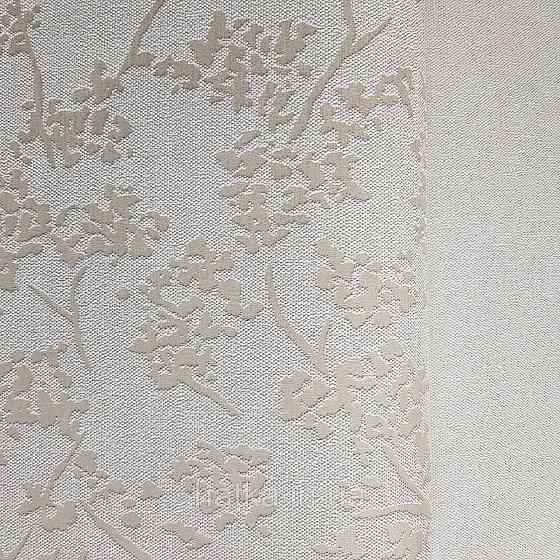 Шпалери вінілові на флізелін Marburg New Spirit Schoner Wohnen листя гілки сріблясті квіти на білому Київ