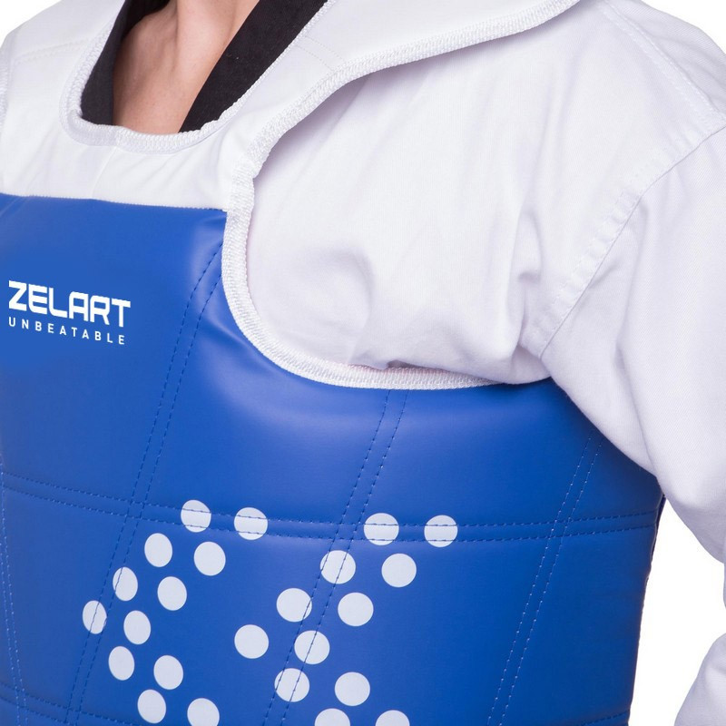 Защита корпуса и ключицы (жилет) двусторонняя Zelart BO-0030 размер 0-5 два цвета Защита для боевых искусств Киев - изображение 3