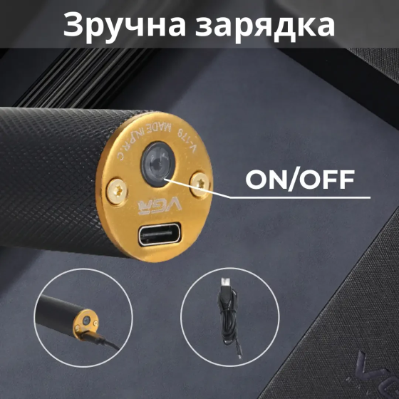 VGR Тример для стрижки VGR V-179 акумуляторний з насадками чорний Коломия