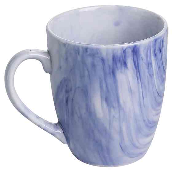 Столовий набір посуду тарілок і чашок 16 предметів на 4 особи Marble Clara порцеляновий Синій MD-16-3B Київ