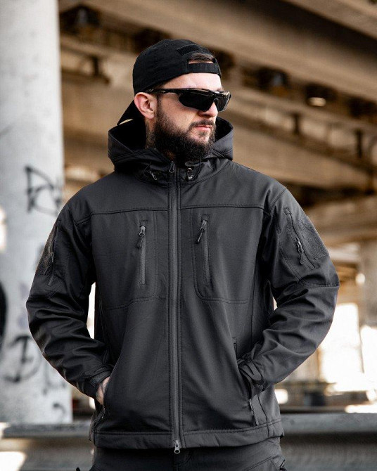 Міська тактична куртка MAXIMUS софтшел darck grey ПП7988 Одеса - фото 1