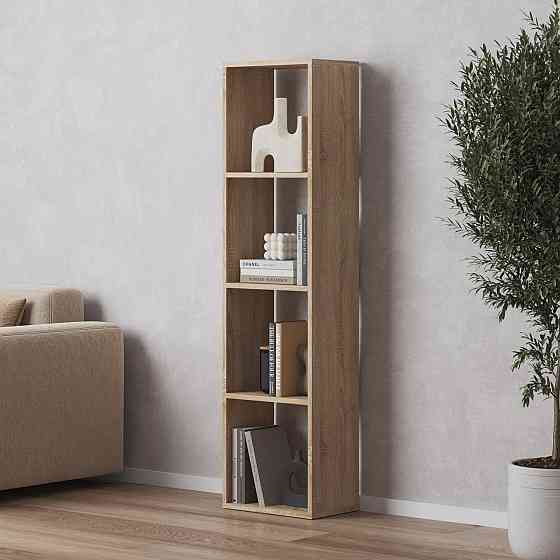 Стеллаж VAYS M-53, книжная полка на 4 ячейки, ЛДСП, 37×29×143 см - для дома, офиса, детской или гостиной Львов