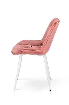 Стілець Прадо білий/ велюр пудровий Киев