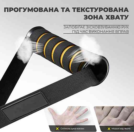 Ручки для тяги PowerPlay PP_4410 з карабінами 2 шт. Каменское