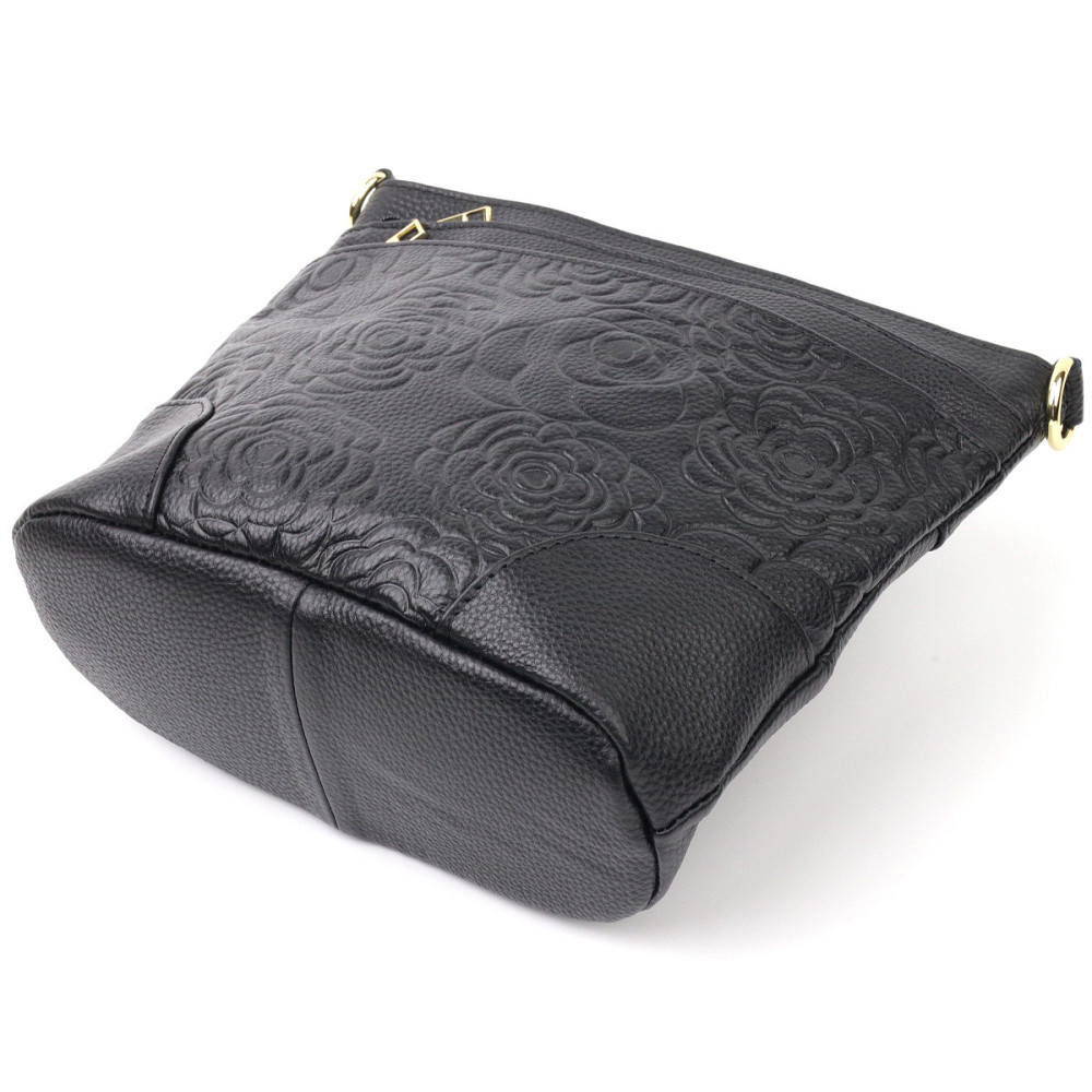 Красива жіноча сумка на плече Vintage sale_15002 шкіряна Чорний Київ - фото 3