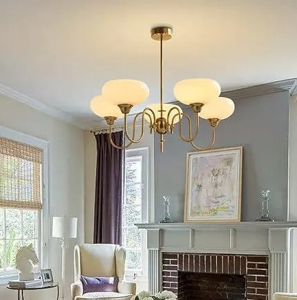 Світлодіодна люстра Дзвіночок 5025 (Золота) на 5 плафонів Київ - фото 4