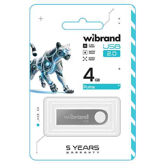 Flash Wibrand USB 2.0 Puma 4Gb Silver (WI2.0/PU4U1S) Киев