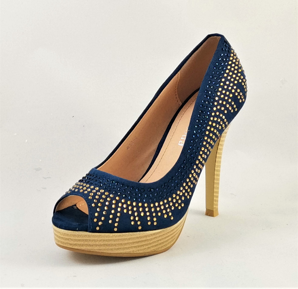 Жіночі Сині Туфлі на Каблуку Шпильке Замшеві Модельні (розміри: 36,37,38,39,40) — 35-7 Дніпро - фото 7