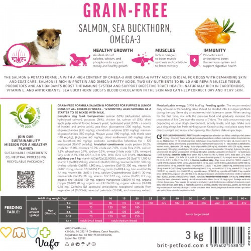 Сухой корм Brit Care Dog Grain-free Puy для щенков, беззерновой с лососем, 1 кг Киев - изображение 6