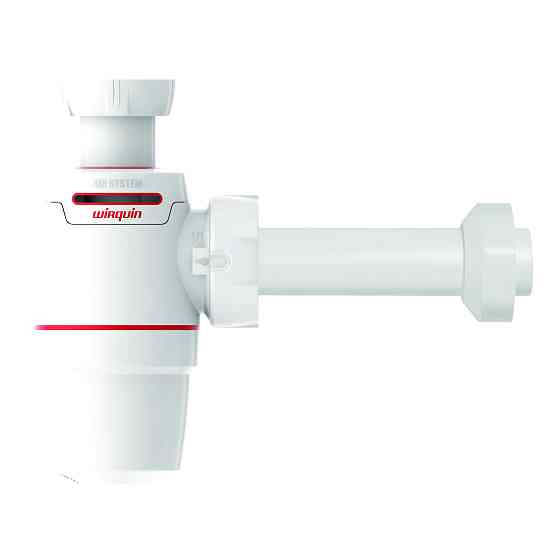 Wirquin Сифон для кухонной мойки Neo Air 1½"×Ø40мм с отводом WIRQUIN (9542330) Киев