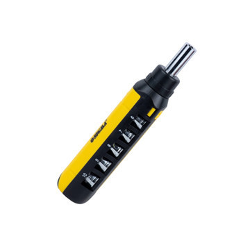 Викрутка з бітами та головками 1/4" 13 шт CrV тріскаточна, Т-подібна ручка (блістер) Мукачево - фото 2