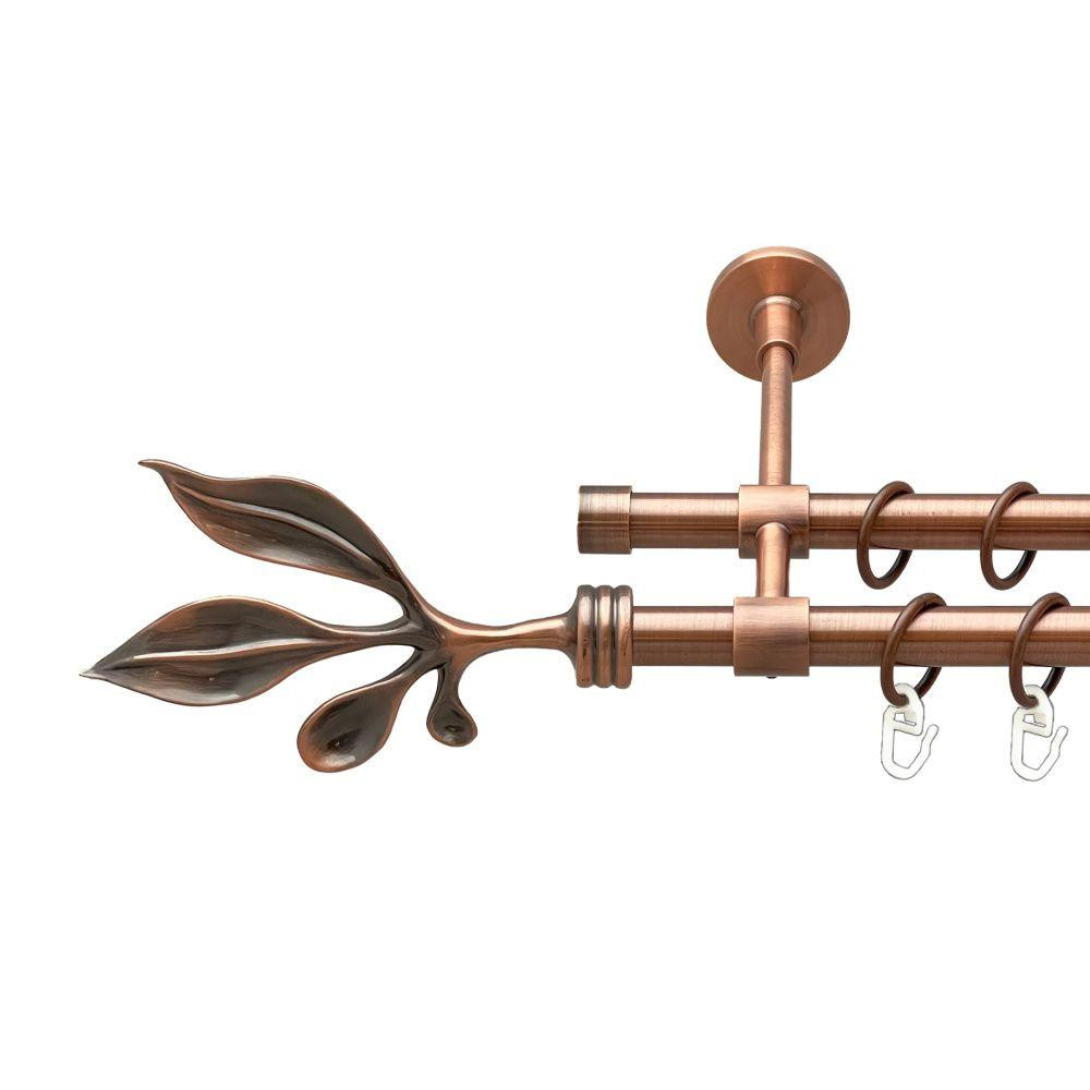 Карниз Orvit Баваро металевий дворядний закритий гладка труба кільце металеве Мідь 16\16 мм 280 см Львов - изображение 1