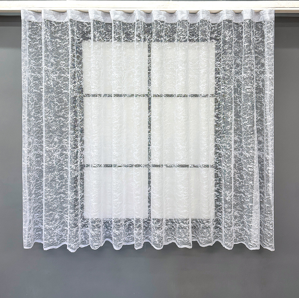 Тюль жаккард VR-Textil Мрамор № 1598т Арка на кухню цвет белый 500х150 см (53-0024) Киев - изображение 2