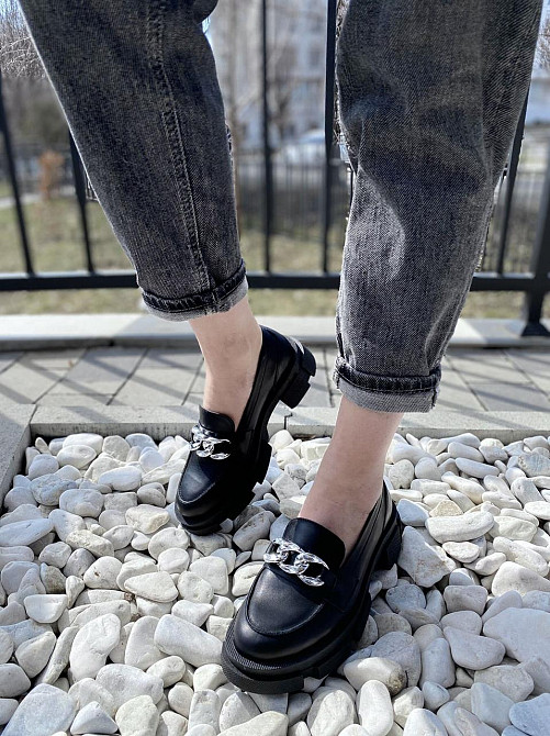 GREMMY Туфлі жіночі GREMMY 200 цепи чорні (весна-осінь, шкіра натуральна) (4384) 38р.39р.40р.41 Коломыя - изображение 5