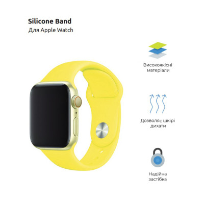 Ремешок для смарт-часов Armorstandart Sport Band (3 Straps) для Apple Watch 49/46/45/44/42 (Series 1-3) Yellow (ARM49073) Винница - изображение 2