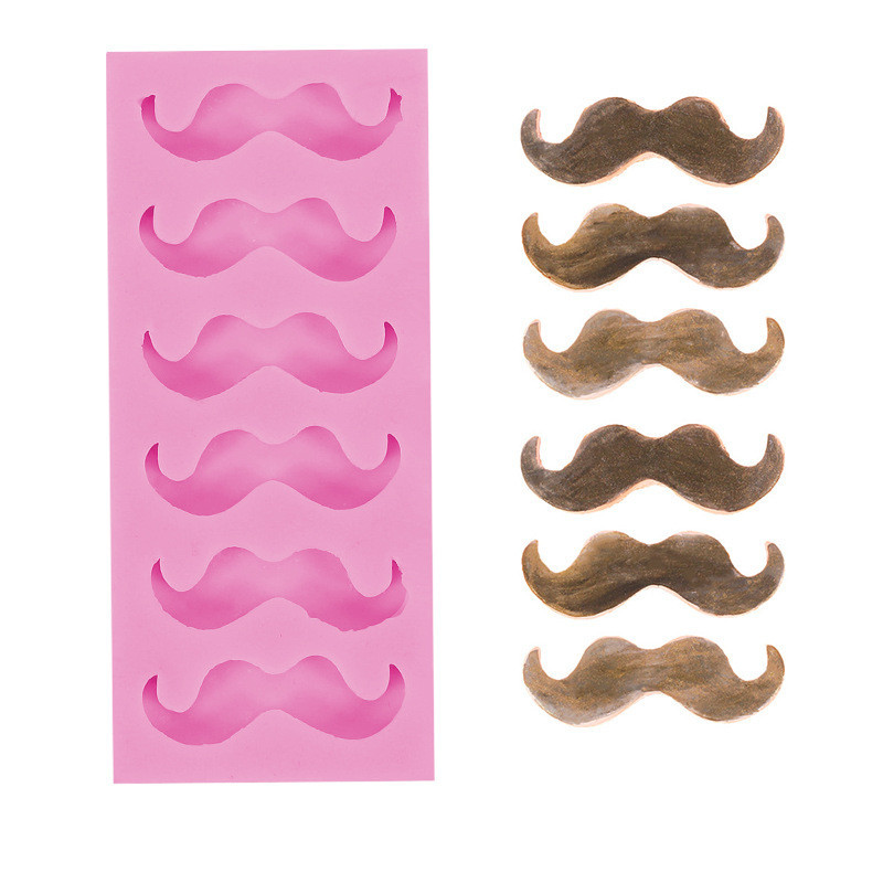 Силиконовый молд Усы 118 на 54 мм розовый Киев - изображение 8
