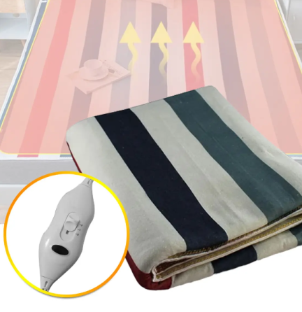 Электропростынь electric blanket 150*120 клетчатая серая Київ