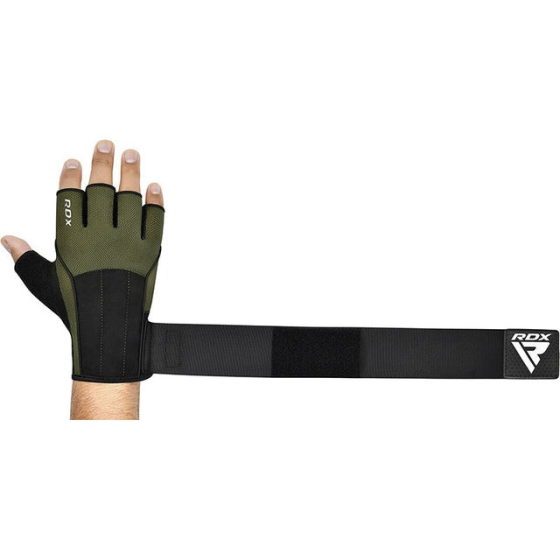 Рукавички для фітнесу RDX W3 ARMY GREEN WITH EVA PADDING-XL Каменское