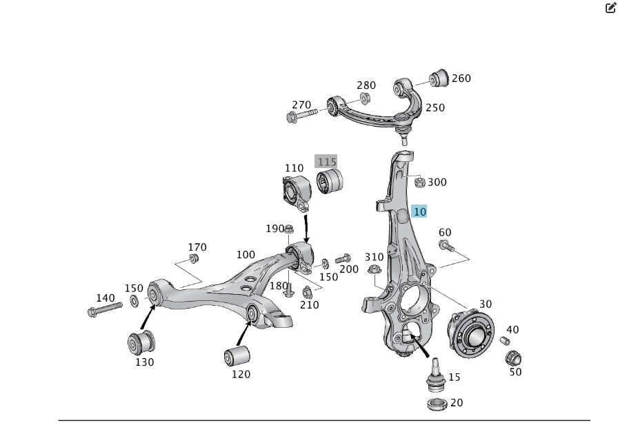 Mercedes-Benz  A1663301020 Поворотний кулак передній правий ML/GLE W166 GLE Coupe C292 GL/GLS X166 Одесса - изображение 4