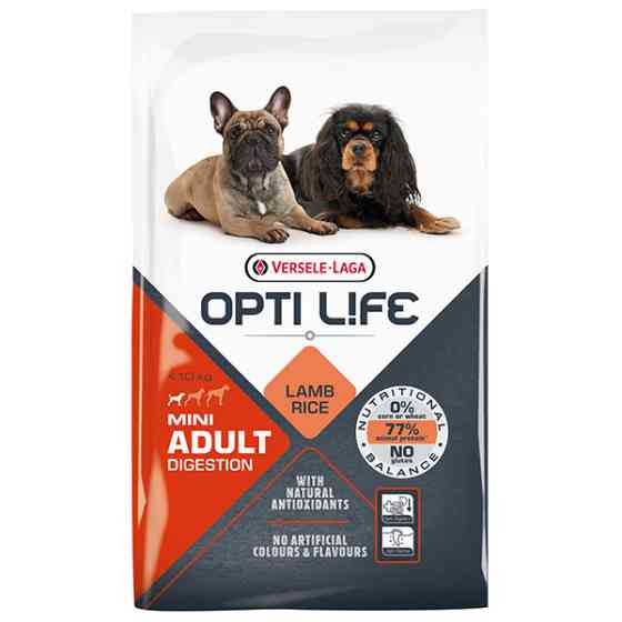 Opti Life Adult Digestion Mini ОПТІ ЛАЙФ ЯГНЯ МІНІ МАЛИХ сухий суперпреміум корм для собак з чутливим травленням міні та малих порід Київ