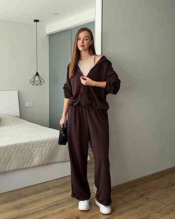 Женский прогулочный костюм двойка: кофта и штаны трехнить петля 100% хлопок Одесса