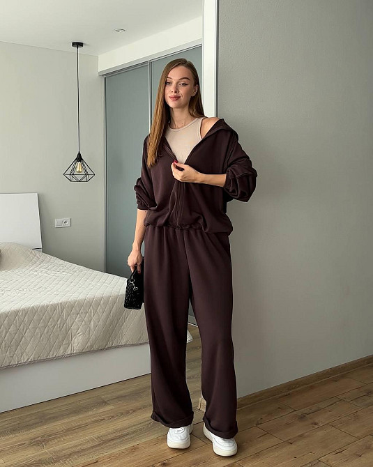 Женский прогулочный костюм двойка: кофта и штаны трехнить петля 100% хлопок Одесса - изображение 3