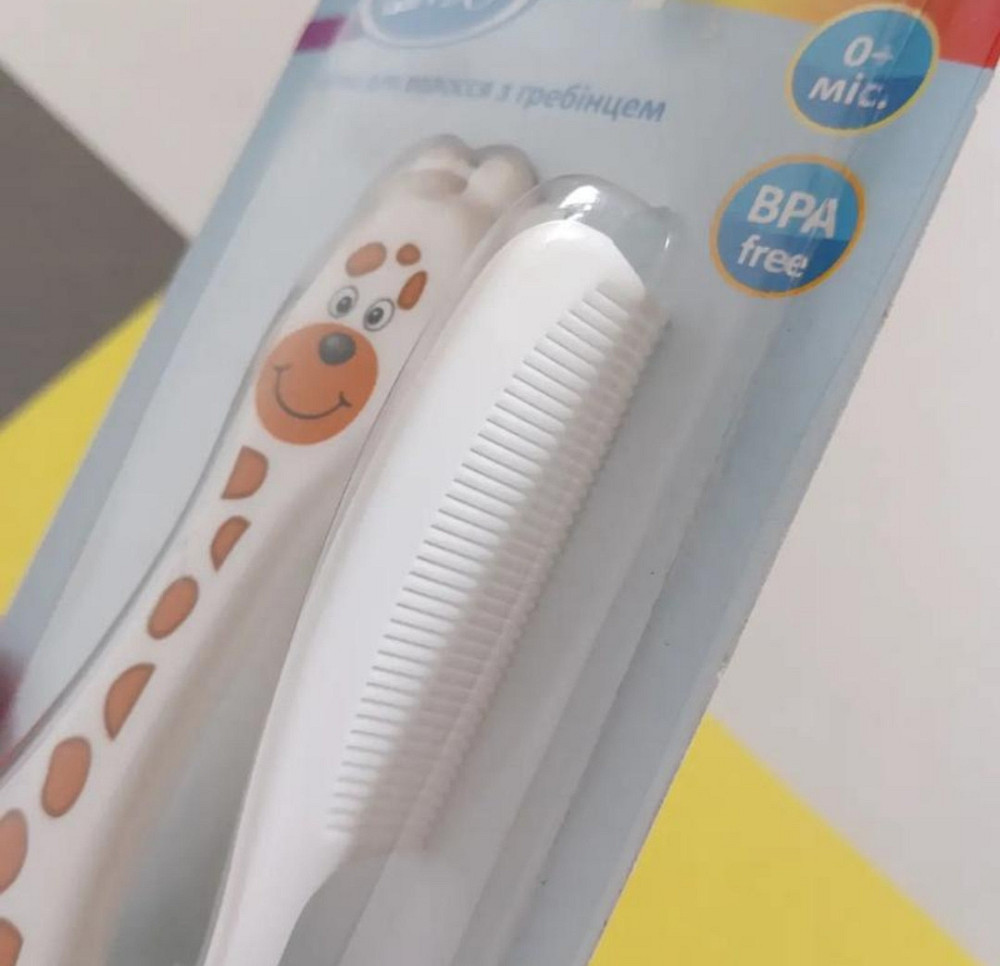 Щітка з гребінцем для новонароджених Київ - фото 2