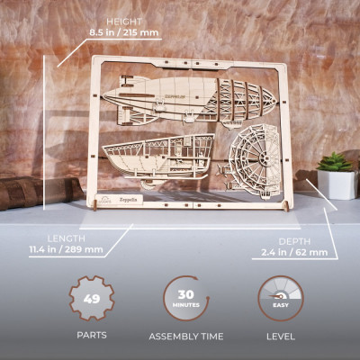 Конструктор Ugears Цепелін 2.5D (6337512) Вінниця - фото 7